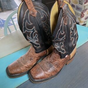 Double H Black and Tan Western Boots